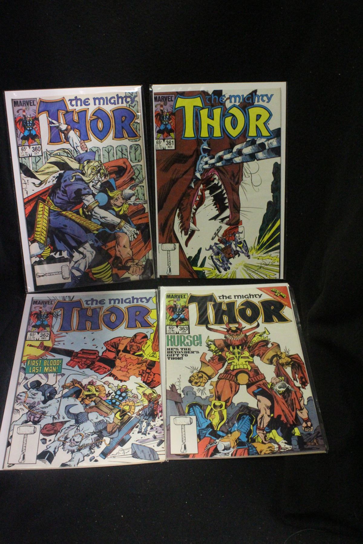 Thor #360 to #363 Lot of 4 Comics