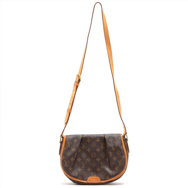 Louis Vuitton Brown Monogram Canvas Leather Menilmontant PM Bag