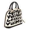 Image 4 : Louis Vuitton White Black Glazed Leather Graffiti Limited Edition Alma PM Bag