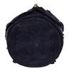 Image 4 : Chanel Navy Blue Suede Fringed CC Drawstring Bucket Bag
