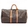 Image 1 : Louis Vuitton Brown Monogram Canvas Leather Keepall 60 cm Duffle Bag Luggage