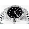 Image 9 : Rolex Mens 36 Datejust Black Diamond & Emerald Serviced Polished