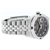 Image 5 : Rolex Mens Stainless Steel Dark Gray Roman Diamond & Sapphire Datejust Wristwatc