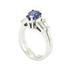 Image 4 : 1.75 ctw Pear Brilliant Blue Sapphire And Diamond Ring - Platinum