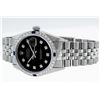 Image 8 : Rolex Mens Stainless Steel Black Diamond & Sapphire Datejust Wristwatch