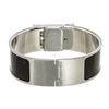Image 2 : Hermes Stainless Steel Black Lizard Loquet Bracelet Watch