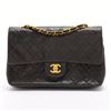Image 1 : Chanel Classic Black Quilted Lambskin Leather Double Flap Shoulder Bag