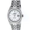 Image 2 : Rolex Mens Stainless Steel MOP Diamond Lugs 36MM Datejust