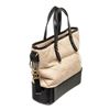 Image 2 : Chanel Cream Black Leather Gabrielle Tote Bag