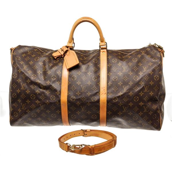 Louis Vuitton Brown Monogram Canvas Keepall 60cm Travel Bag