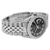 Image 4 : Rolex Mens Stainless Steel Black Roman Diamond Lugs Datejust Wristwatch 36MM