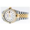 Image 9 : Rolex Mens 2 Tone Mother Of Pearl Diamond & Sapphire Datejust Wristwatch