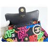 Image 3 : Chanel Black Multicolor Graffiti Printed Fabric Foldable Chain Tote Bag