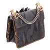 Image 3 : Fendi Black Snakeskin Floral Kan I Accented Micro Bag