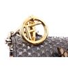 Image 8 : Fendi Black Snakeskin Floral Kan I Accented Micro Bag