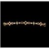 Image 1 : 1.67 ctw Princess Cut Diamond And Round Brilliant Cut Diamond Bracelet - 14KT Ro