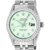 Image 1 : Rolex Mens Stainless Steel Green Diamond 36MM Datejust Wristwatch