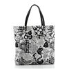 Image 3 : Chanel Scarf Tote Quilted Corduroy with Silk Black, Multicolor, White