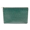 Image 1 : Goyard Green Goyardine Coated Canvas Senat GM Clutch