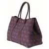 Image 3 : Hermes Burgundy Printed Toile and Leather Garden Party 36 cm Tote Bag