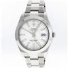 Image 1 : Rolex Mens Stainless Steel White Index 41MM Datejust 2 Wristwatch Oyster Band