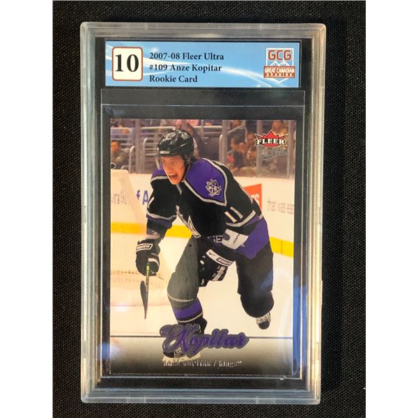 2007-08 FLEER ULTRA NO. 109 ANZE KOPITAR RC (GCG 10)