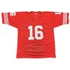 Image 2 : JOE MONTANA SIGNED 49ers CAREER STATS JERSEY (STEINER AUTHENTIC)