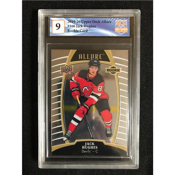 2019-20 UPPER DECK ALLURE NO. 100 JACK HUGHES RC (GCG 9)