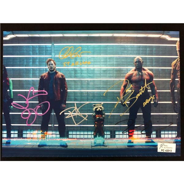 GUARDIANS OF THE GALAXY MULTI-SIGNED 8X10 PHOTO (RA COA)