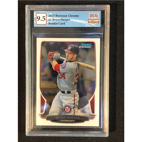 2013 BOWMAN CHROME NO. 1 BRYCE HARPER RC (GCG 9.5)