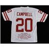 Image 1 : EARL CAMPBELL SIGNED CAREER STATS JERSEY (BECKETT)