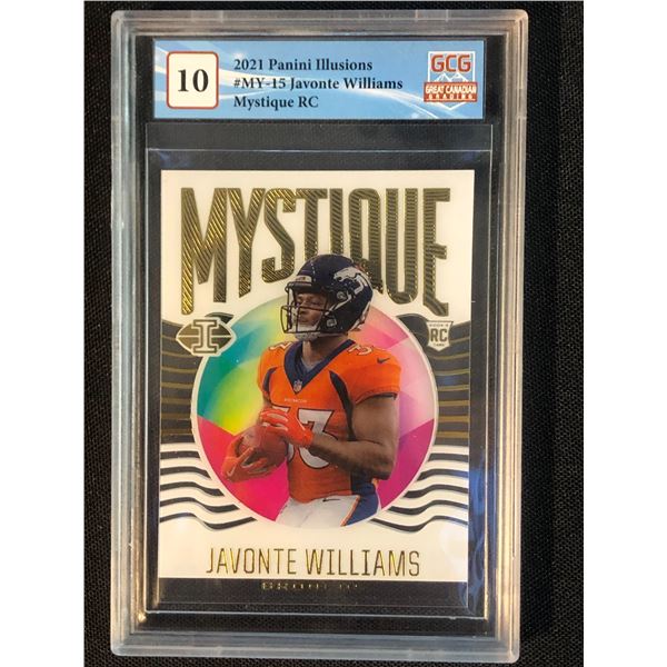 2021 PANINI ILLUSIONS NO. MY-15 JAVONTE WILLIAMS RC (GCG 10)