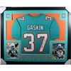 Image 1 : MYLES GASKIN SIGNED FRAMED MIAMI DOLPHINS FOOTBALL JERSEY (JSA COA)