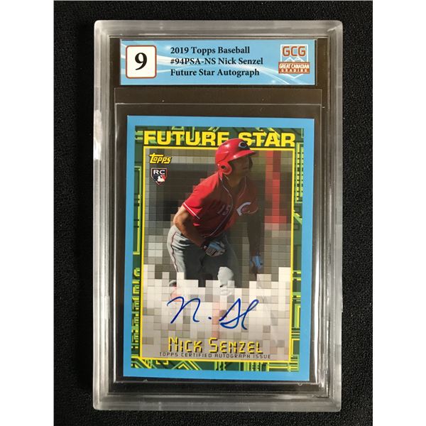 2019 TOPPS NICK SENZEL FUTURE STAR AUTO (GCG 9)