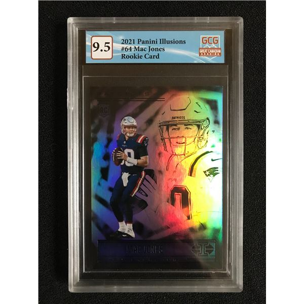 2021 PANINI ILLUSIONS NO. 64 MAC JONES RC (GCG 9.5)