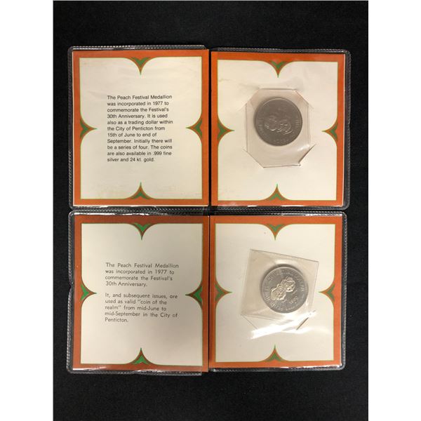 PEACH FESTIVAL COMMEMORATIVE MEDALLION LOT