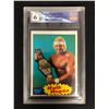 Image 1 : 1985 TOPPS WWF NO. 1 HULK HOGAN BLUE RC (GCG 6)