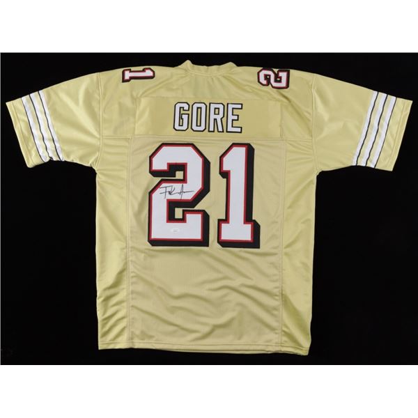 FRANK GORE SIGNED 49ers PRO STYLE JERSEY (JSA COA)
