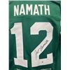 Image 2 : JOE NAMATH SIGNED JETS CAREER STATS PRO STYLE JERSEY (JSA COA)