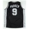 Image 1 : TONY PARKER SIGNED SPURS PRO STYLE JERSEY (COA)