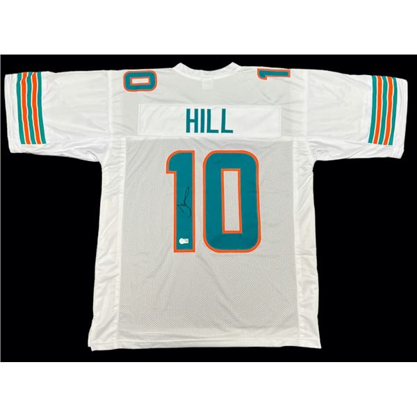 TYREEK HILL SIGNED DOLPHINS PRO STYLE JERSEY (BECKETT COA)