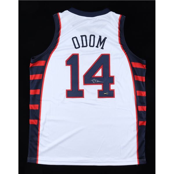 LAMAR ODOM SIGNED TEAM USA PRO STYLE JERSEY (COA)