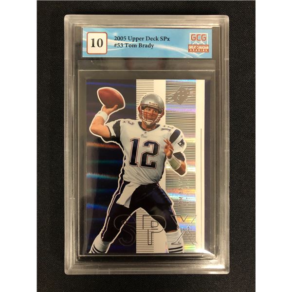 2005 UPPER DECK SPx NO. 53 TOM BRADY (GCG 10)