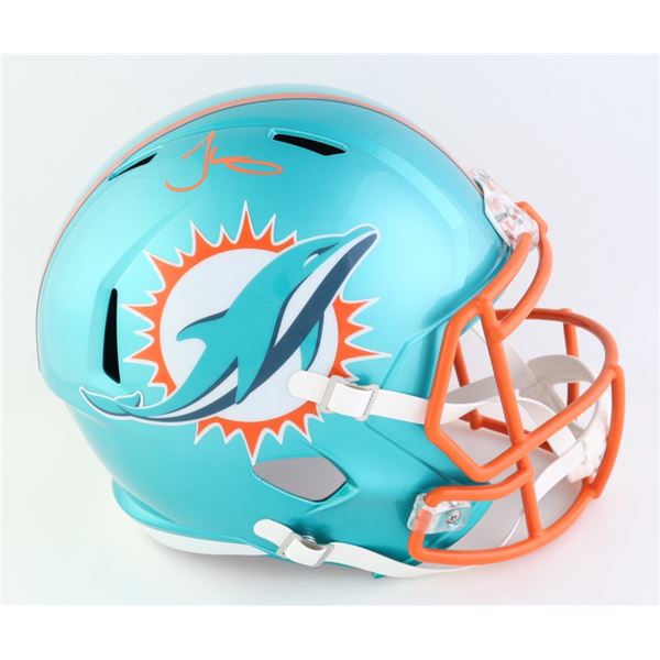 TYREEK HILL SIGNED DOLPHINS FULL-SIZE SPEED REP HELMET (BECKETT COA)