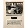 Image 2 : MARILYN MUNROE SIGNED AND CUSTOM FRAMED BANK CHEQUE (PSA LOA)
