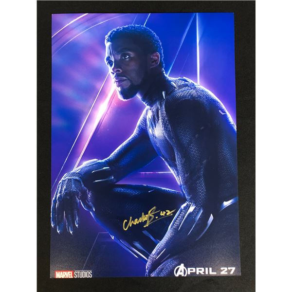 CHADWICK BOSEMAN SIGNED AVENGERS 8 X 10 (RA COA)