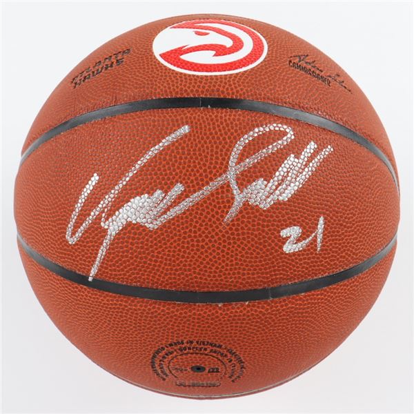 Dominique Wilkins Signed Hawks Logo NBA Game Ball Series Basketball (Schwartz)