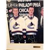 Image 2 : HENRIK AND DANIEL SEDIN, B. BURKE AND M. CRAWFORD SIGNED FRAMED PHOTO