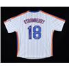 Image 1 : DARRYL STRAWBERRY SIGNED NY METS PRO STYLE JERSEY (JSA COA)