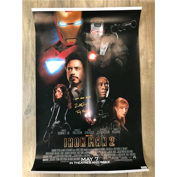 IRON MAN CAST SIGNED 24 X 36 MOVIE POSTER (RA COA)